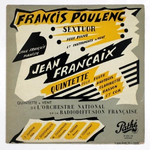 JEAN FRANCAIX & ONRF WIND QUINTET Poulenc french 1953 Pathé DTX 135 FD LP - Imagen 1 de 3