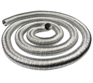 Alu Hitzeschutzrohr 35mm / 38mm / 55mm Alurohr flexibel Aluschlauch Aluflex