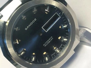 NEW OLD STOCK SANDOZ MEN'S STAINLESS ST. WRISTWATCH CASE FOR AUTOMATIC MOVEMENT - Picture 1 of 9