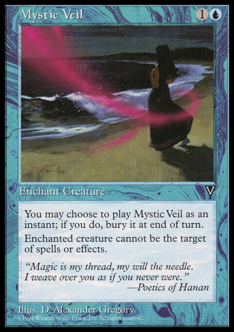 MTG - 4 x Mystic Veil - Playset 4x x4 - Visions Regular LP/NM - Image 1 of 1