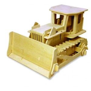 Bulldozer radio commandé en bois 179 pces à assembler - 22x19.5x15 cm - à parti - Photo 1/1