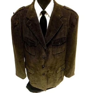 Astor Black BESPOKE Handmade Men's Green Corduroy Sport Coat SAFARI Jacket NORFO - Picture 1 of 19
