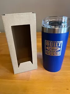 NEW “Built Dad Tough” 20 oz. Tumbler Husky blue drinking mug Fathers Day gift - Picture 1 of 2