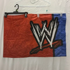 RARE WWE Pillowcase Standard Size Red & Blue 55% Cotton 45% Polyester some wear - Picture 1 of 5