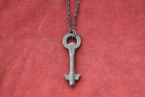 Vintage Old Necklace Key 100% Vintage Real Bronze Skeleton Key 1950/1960 years