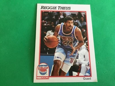 Reggie Theus New Jersey Nets 1991 NBA Hoops Basketball Card 138 - Image 1 of 2