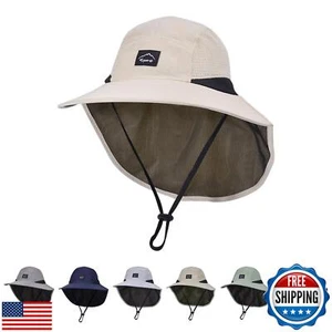 ZOORON Kids Sun Hat with Neck Flap UPF 50+ UV Protection Wide Brim Breathable - Picture 1 of 5