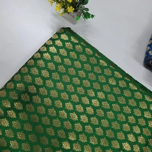 Silk Green brocade Fabric by the yard jacquard fabric, Upholstery Fabric by yard - Picture 1 of 5
