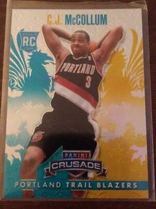 2013-14 Panini Crusade Teal 016 /249 CJ McCollum #1 Rookie