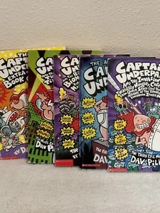 Captain Underpants Series Lot 5 Paperback Books - Picture 1 of 12