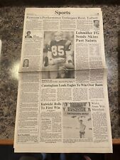 1988 Cincinnati Bengals Football Newspaper.  Defeat Pittsburgh Steelers