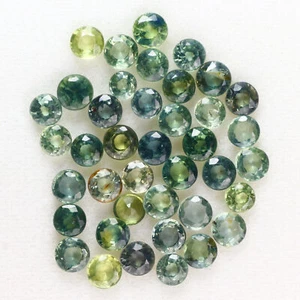 8.41 Cts 40 Pcs 3 x 2 MM UNHEATED Parti Sapphire Blue Green Natural Gemstone - Picture 1 of 1