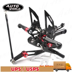 For Yamaha YZF R6 2006-2016 2015 2014 Quick Shift Racing Rearsets Footrest Pegs - Foto 1 di 17