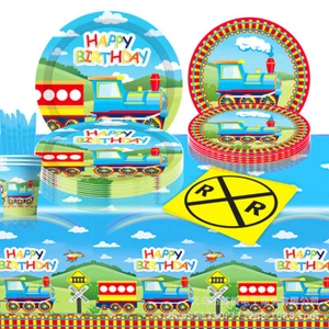 Vajilla Desechable Decoración Fiesta Cumpleaños Infantil Thomas el Tren - Imagen 1 de 21