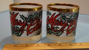 CHRISTMAS TUMBLER GLASSES PAIR - Picture 1 of 2
