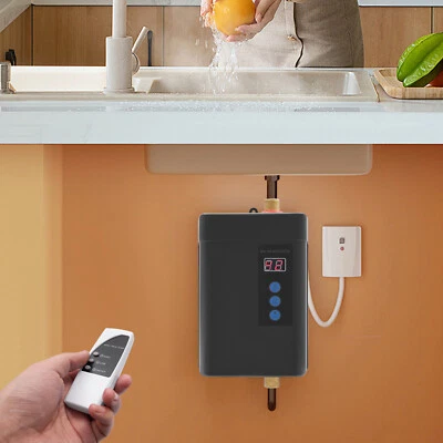 Electric Water Heater Touch Screen Tankless Tankless Tankless Water Heater + Remote Control - Image 1 of 4