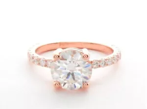 Round Cut 3.65ct IGI Lab Grown Diamond Wedding Ring 14K Rose Gold - Picture 1 of 2