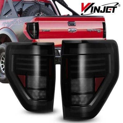 Luces traseras secuenciales LED de humo para camioneta Ford F-150 F150 2009-2014 lámpara de freno Foto 1 de 4