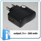 Power Supply Charger USB Phone Mobile & Small Devices Out: 5V 300 MAH