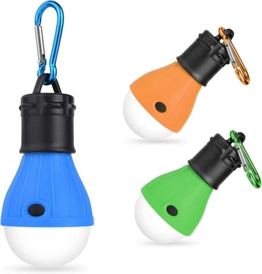 3 Bombillas LED Camping Con Mosquetón Lámpara Tienda Pesca Senderismo Emergencia - Imagen 1 de 4