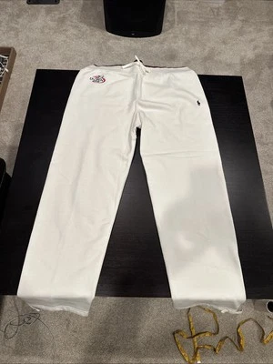 Pantalones deportivos de tenis vintage Polo Ralph Lauren/US OPEN 2006 para hombre blancos/azules Foto 1 de 4