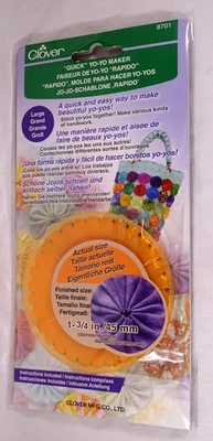 Clover Quick Yo-Yo Maker Large Size  1 3/4 inch diameter instructions included - Image 1 of 4