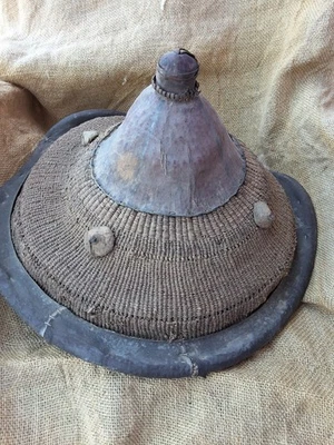 Antiguo sombrero tribal sombrero Fulani sombrero Tengaade.  Foto 1 de 4
