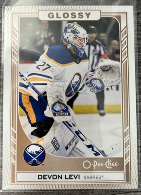 2023-24 Upper Deck Series 1 Devon Levi - Sabres #R-6 O-Pee-Chee Glossy Rookie RC - Image 1 of 2