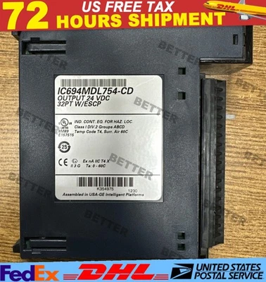 GE FANUC IC694MDL754-CD OUTPUT 24VDC 32PT W/ESCP **USED GUARANTEED** - Image 1 of 4