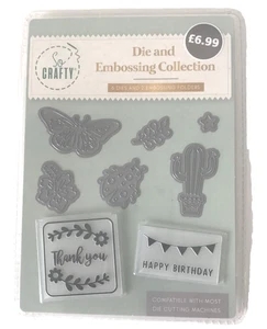 Die Embossing Birthday Thankyou RRP £6.99 Card Making Die and Embossing Collecti - Picture 1 of 7