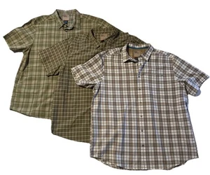 5.11 Tactical Plaid Shirts Men Short Sleeve Button Up Shirts Lot Of 3 X-Large - Picture 1 of 15