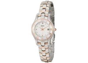 NEW* SEIKO SXDB76 LADIES TWO TONE MOP FACE WATCH MSRP $325 - Picture 1 of 2