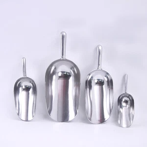 Metal Scoop Ice Cube Scooper Thickened Aluminum Alloy Shovel Scoops Food Candy - Picture 1 of 12