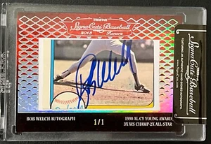 2013 Tristar Signa Cuts 1/1  Bob Welch Autograph 1990 AL Cy Young Award  - Picture 1 of 6
