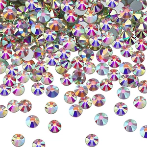 SS20 AB Crystal Diamond Rhinestones Flat Back round Rhinestones Iridescent - Picture 1 of 12
