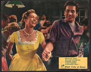 High Tide at Noon Lobby Card-Betta St. John holding hands