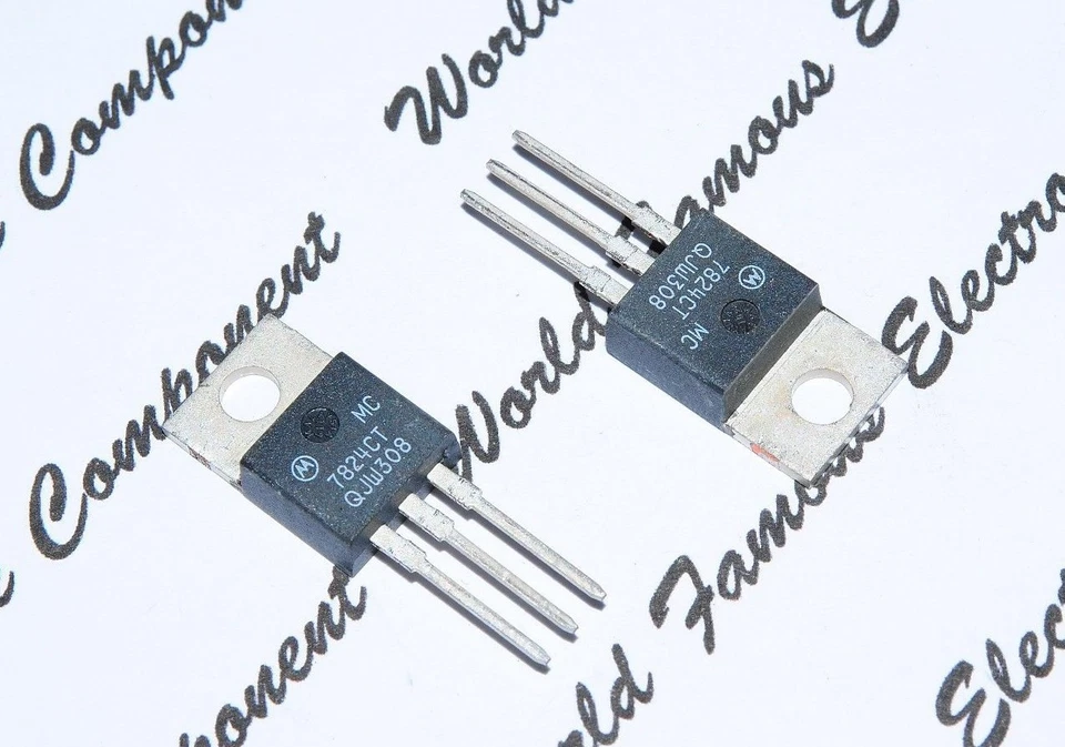 4pcs - MOTOROLA MC7824CT Positive Voltage Regulator TO220 24V 1A Genuine - Image 1 of 4