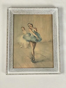 PAL FRIED BALLERINA Print in Ornate White Washed Gold Gilt Picture Frame - Picture 1 of 13