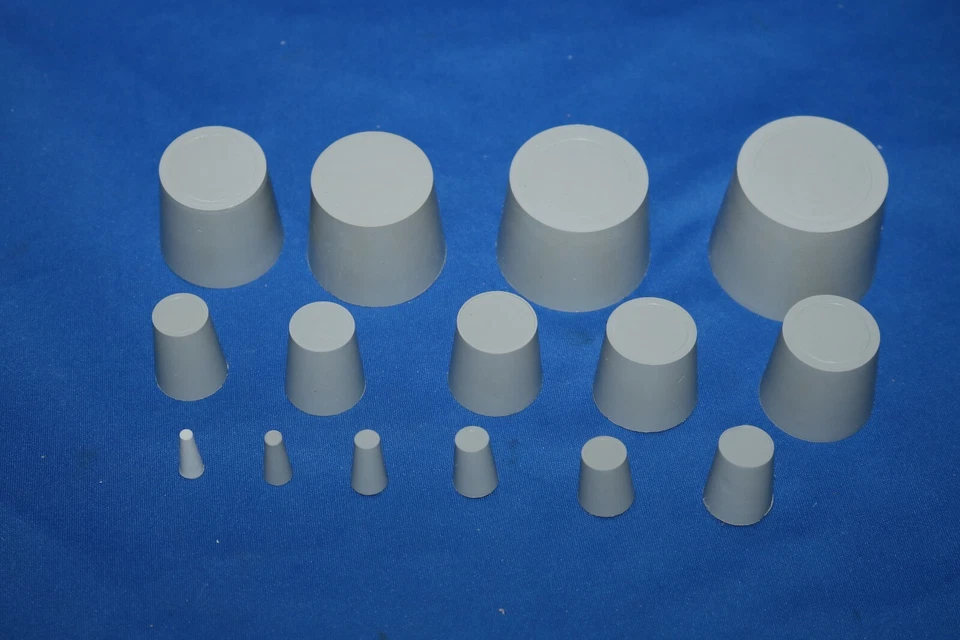 MARKENLOS Stopfen Gummistopfen Verschlußstopfen Laborstopfen Naturkautschuk konisch