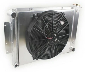 3 Row Radiator Aluminum+Shroud Fan For 1967 68 69 Chevy Camaro Pontiac Firebird - Picture 1 of 12