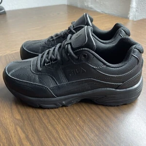 Fila Women Black Athletic Sneaker LaceUp Shoe US 7 5SGW0002-001 - Picture 1 of 6