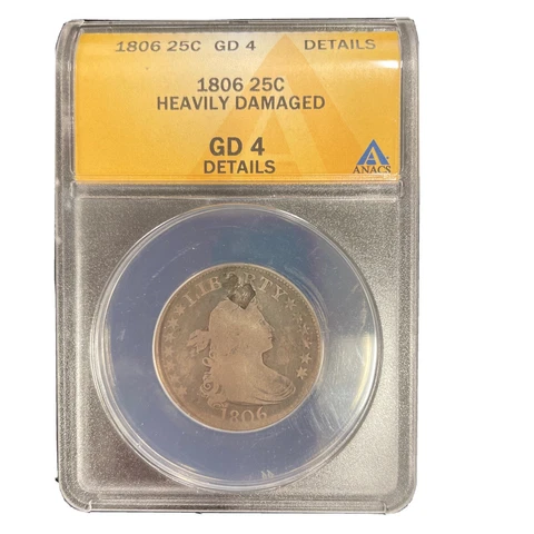 1806 draped bust quarter GOOD 4 Details Cover