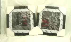 Tiblue 8x8 Picture Frames Black Solid Wood Set of 4 - Picture 1 of 3