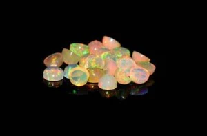 A++++ 5MM 22Pcs Lot's Natural Ethiopian Welo Fire Opal Cabochons Loose Gem O697 - Picture 1 of 8