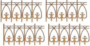 Puppenhaus Viktorianisch Holz Zaun Schienen Set Mit 4 1:24 Halb Zoll Garten - Bild 1 von 8