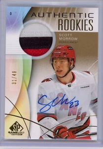 Parche Jersey 2024-25 SP Juego Usado Scott Morrow Gold Rookie Auto RC #31/49 - Imagen 1 de 2