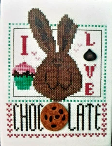 I Love Chocolate - Easter Bunny with Goodies - Cross Stitch Chart - Picture 1 of 2