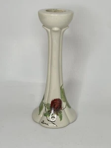 "Portavelas pintado a mano personalizado ""Leona"" rosa crema flor roja - Imagen 1 de 8