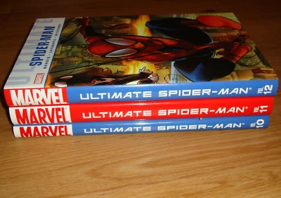 Ultimate Spider-Man Vol 10 11 12 Oversized Hardcover Lot 1st Print Bendis HC Set - Image 1 of 4