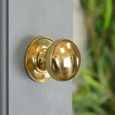 50mm Round Polished Brass Door Knobs - Image 1 of 3